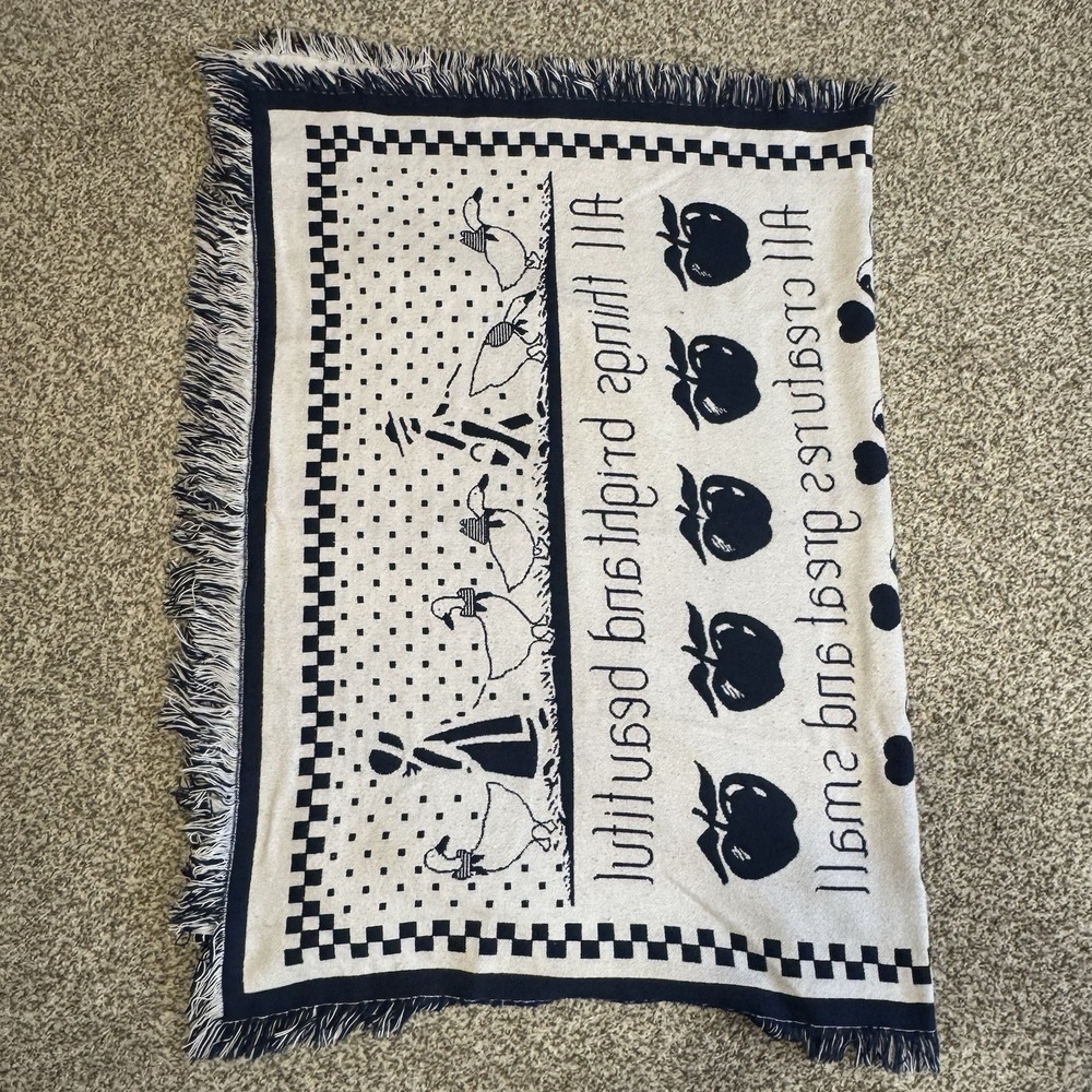 Simply Country Wholesale Vintage 100% cotton vintage throw/blanket. Blue 66x43 - Picture 7 of 7